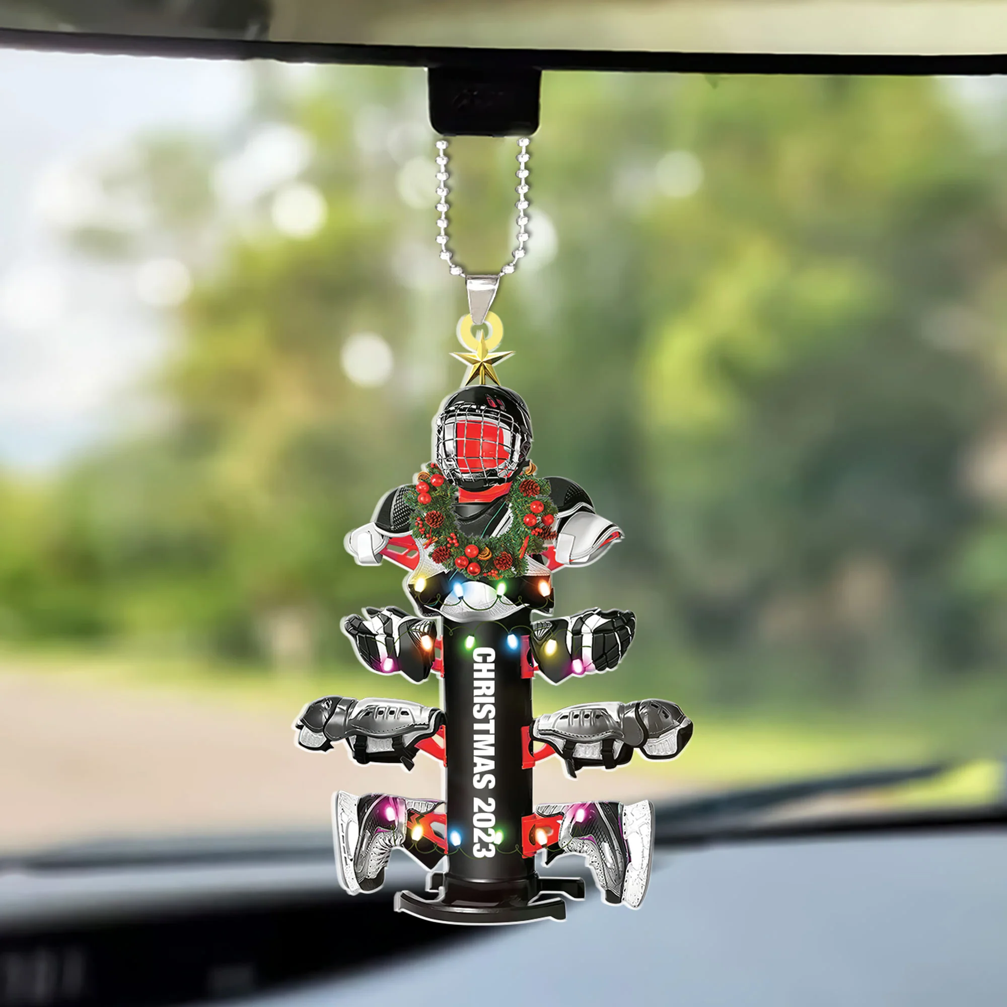 Custom Name Hockey Equipment Drying Stand Christmas Ornament Gift For Hockey Lover - Christmas Ornament Tree Decor - Image 5