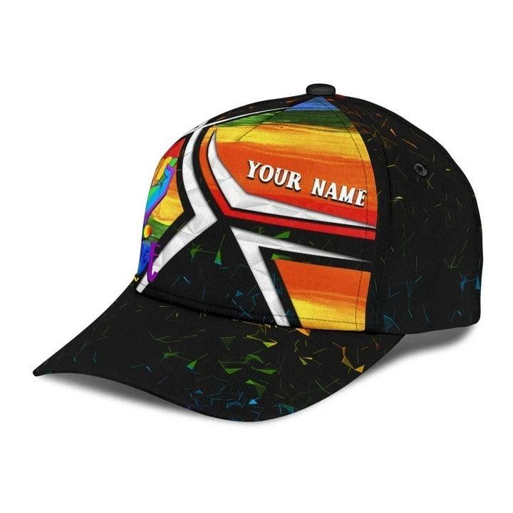 Custom Name LGBT Cap, Personalized Name Pride Hands Rainbow Classic Cap Hat For Men And Women, Perfect LGBT Gift For Friend, LGBT Pride Month - Image 3