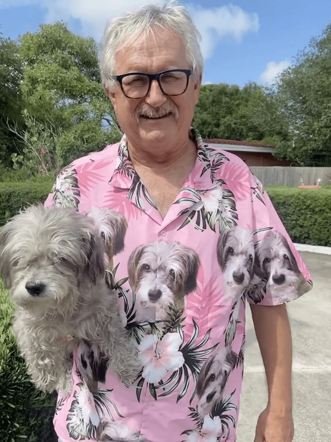 Custom Pet Dog Hawaiian shirt - Custom Photo Pet Flowers Pattern Pink Personalized Hawaiian Shirt - Perfect Gift For Animal Lovers, Friend, Family - Image 3