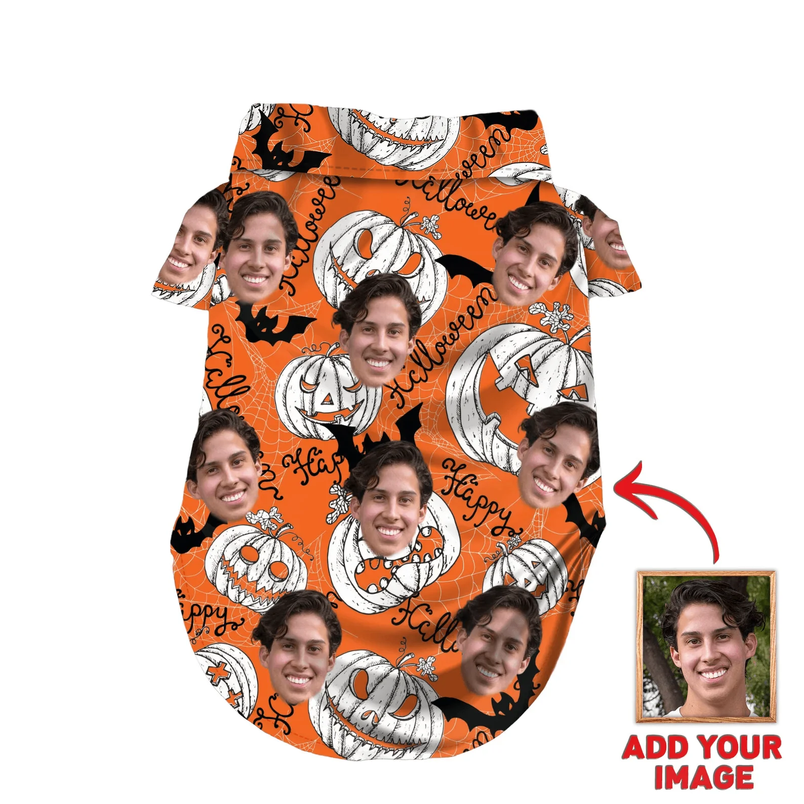 Custom Pet Dog Hawaiian shirt - Custom Photo Pet Pumpkin Pattern Personalized Hawaiian Shirt For Pet - Perfect Gift For Pet, Dog lovers, Cat Lovers - Image 3