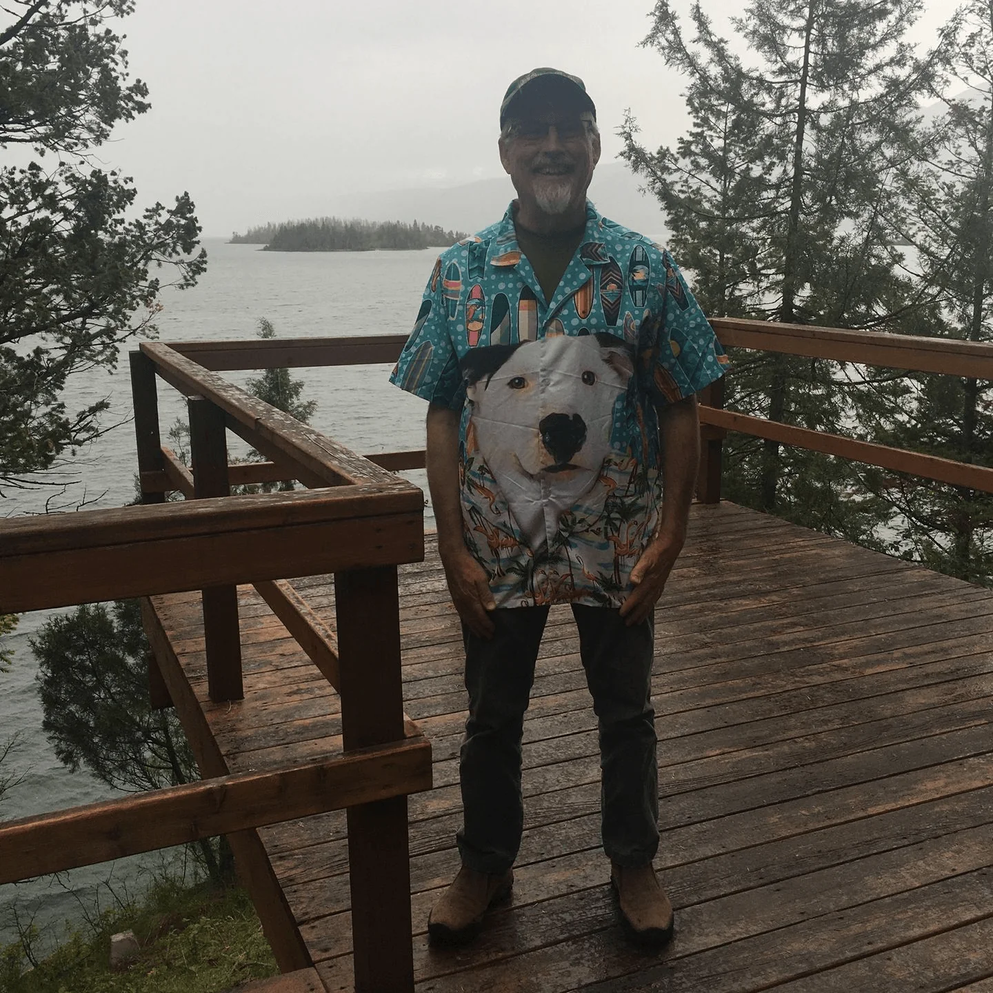 Custom Pet Dog Hawaiian Shirt - Custom Photo Surfing Pattern Sky Blue Color Personalized Hawaiian Shirt - Perfect Gift For Animal Lovers, Friend, Family - Image 3