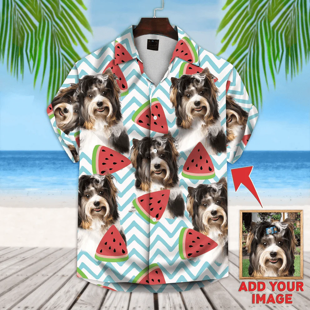 Custom Pet Dog Hawaiian Shirt - Custom Photo Watermelon Pattern Personalized Hawaiian Shirt - Perfect Gift For Animal Lovers, Friend, Family - Image 2