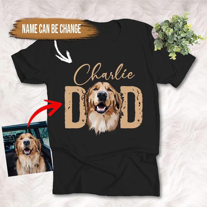 Custom Pet Dog Unisex T Shirt - Personalized Dog Dad T-shirt Gift For Father's Day -  Gift for Dog Lovers, Friends, Family