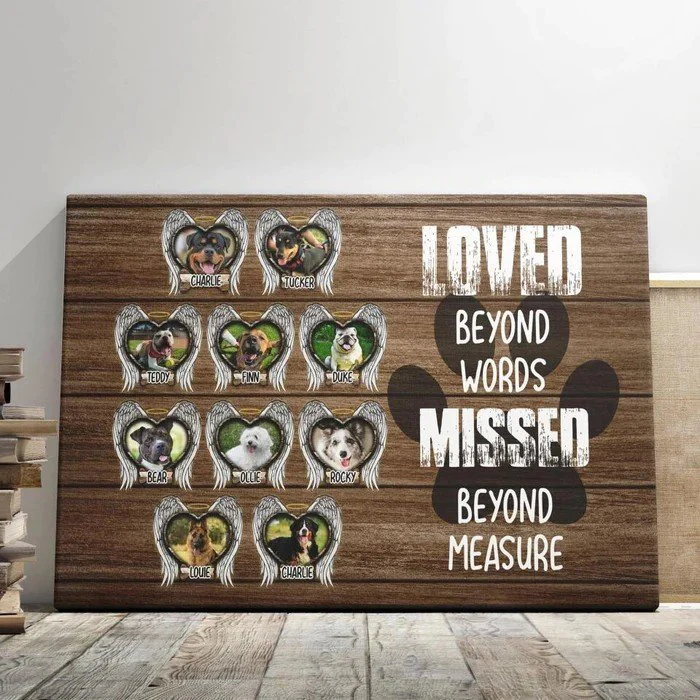 Custom Photo Dog Landscape Canvas, Pet Loss Gift, Personalized Dog Memorial Gifts, Dog Sympathy Wart Art - Memorial Gift For Dog Lovers, Pet Lovers - Image 4