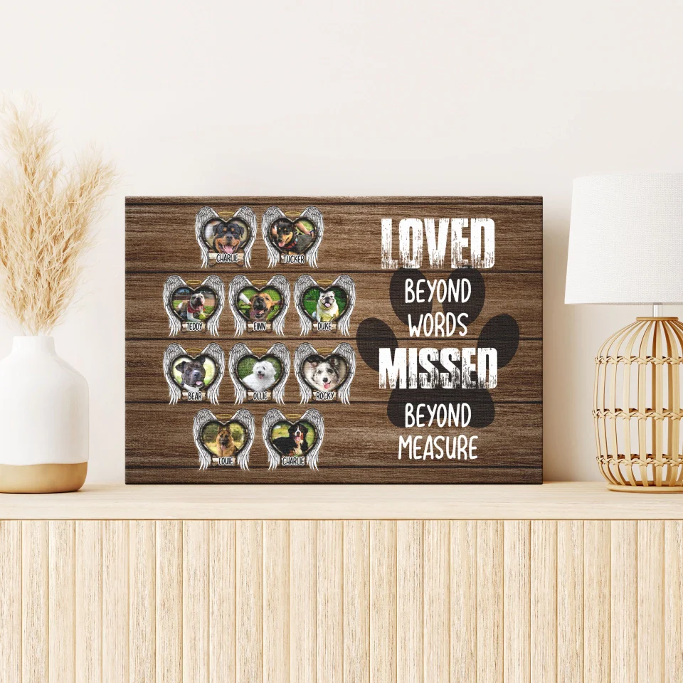 Custom Photo Dog Landscape Canvas, Pet Loss Gift, Personalized Dog Memorial Gifts, Dog Sympathy Wart Art - Memorial Gift For Dog Lovers, Pet Lovers - Image 8