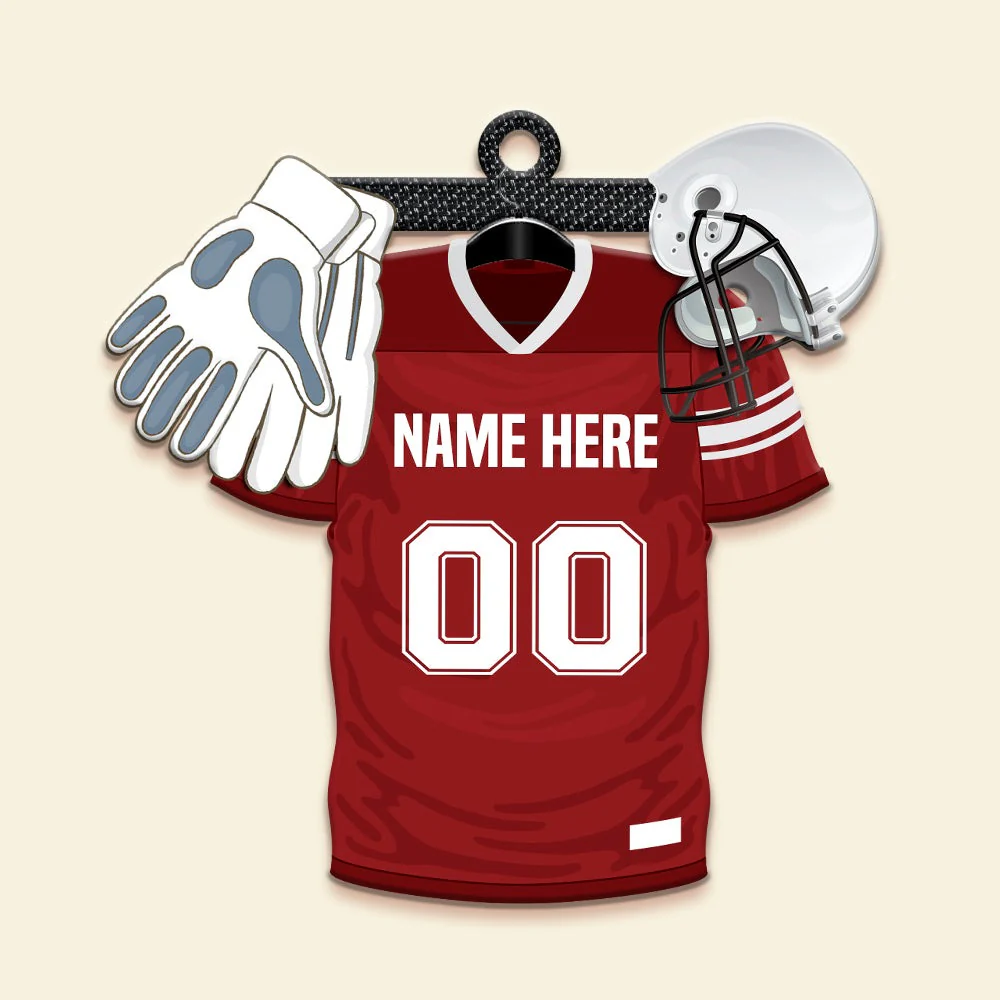 Custom Photo Football Uniform Acrylic Ornament Gift For Football Lovers, Football Lovers - Christmas Ornament Decor, Decor Car - Image 3