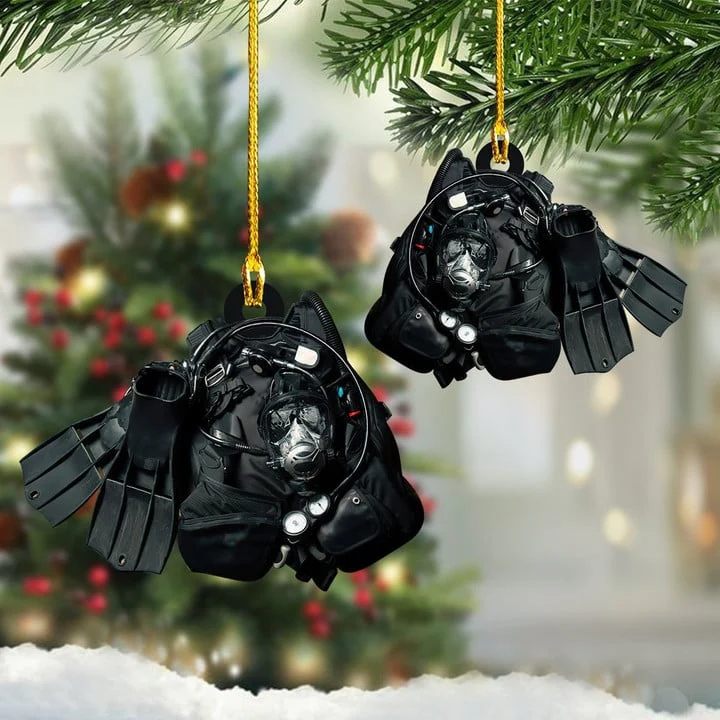 Custom Scuba Diving Christmas Car Ornament, Personalized Name Scuba Diving Car Ornament For Scuba Lover,Christmas,New Year - Image 8