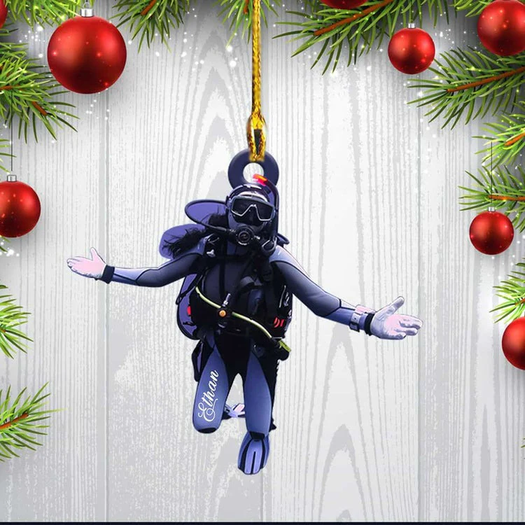 Custom Scuba Diving Custom Acrylic Ornament Full Set For Diver - Image 3