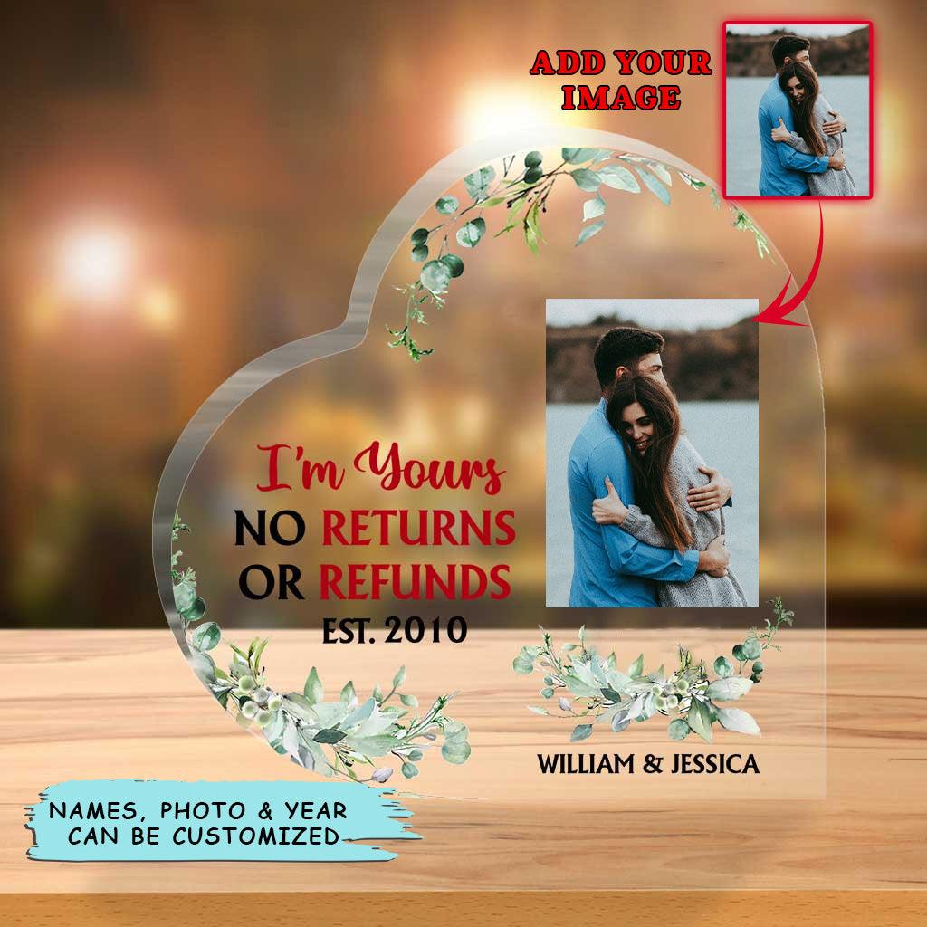 Custom Shaped Acrylic Plaque - Personalized Couple Love You More I'm Yours Custom Shaped Acrylic Plaque - Perfect Gift For Wife, Husband, Couple