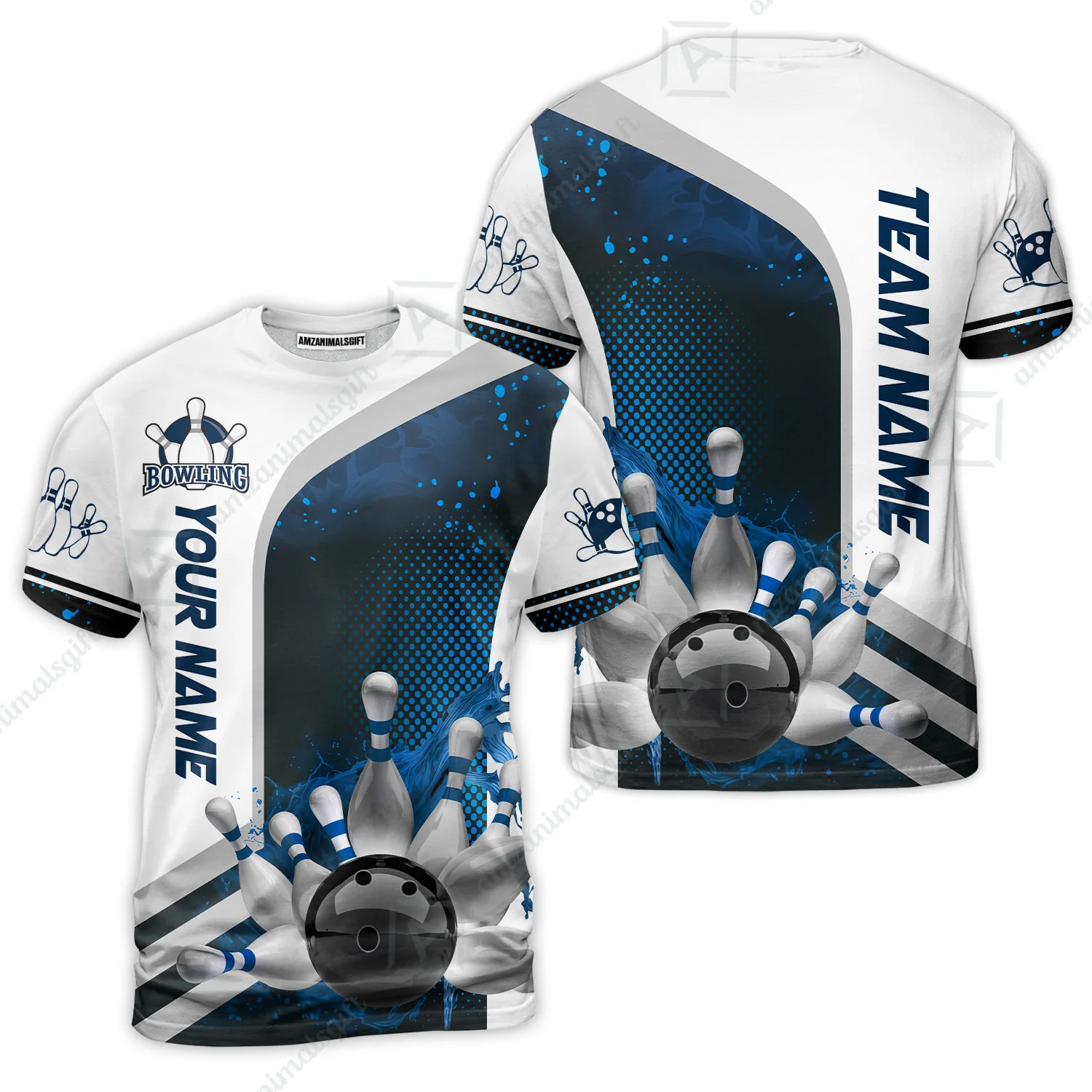 Custom Team Name Bowling Team Jersey - Custom Name Bowling Ball And Pins Water Personalized Bowling Polo Shirt - Uniform Shirt For Bowlers - Image 33