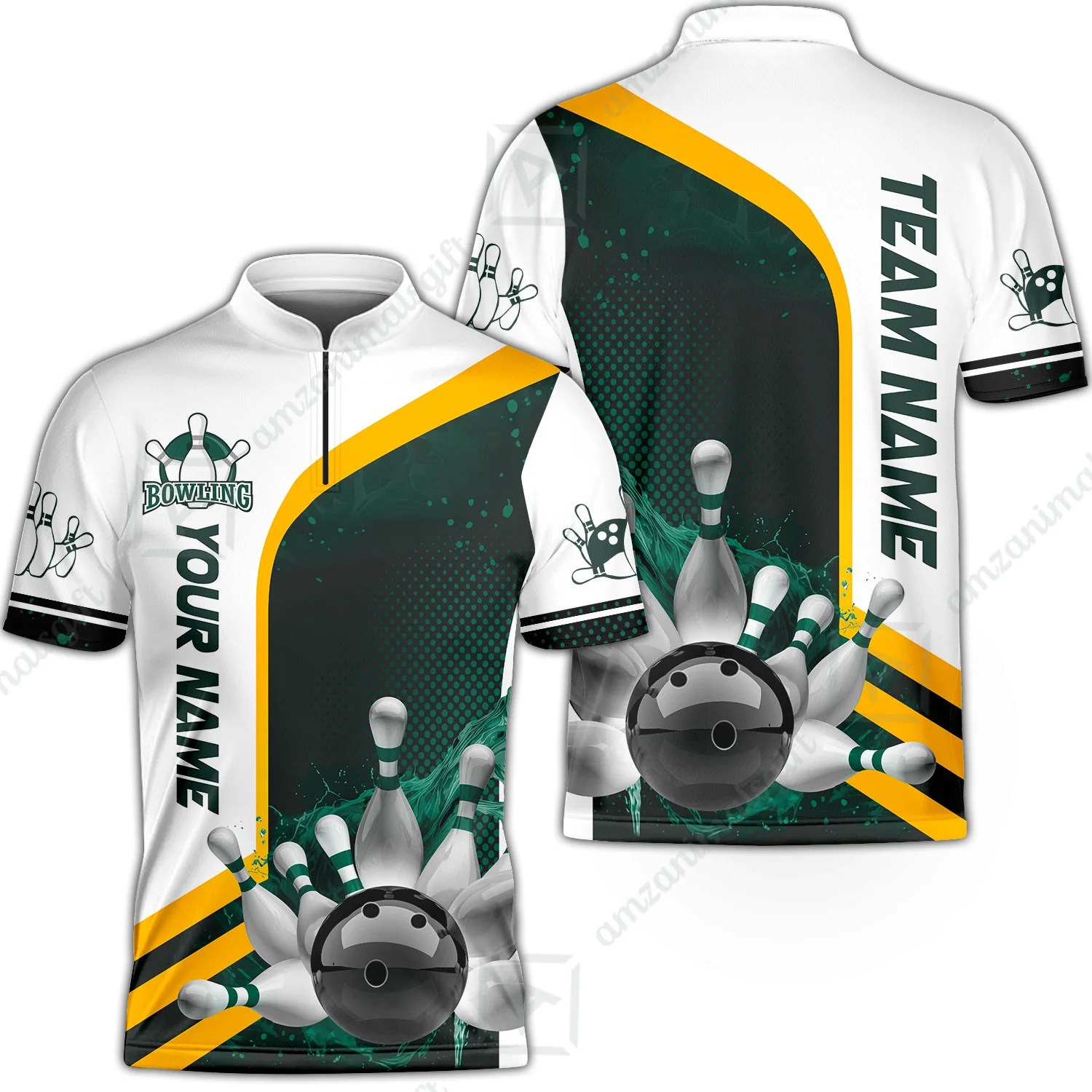 Custom Team Name Bowling Team Jersey - Custom Name Bowling Ball And Pins Water Personalized Bowling Polo Shirt - Uniform Shirt For Bowlers - Image 38