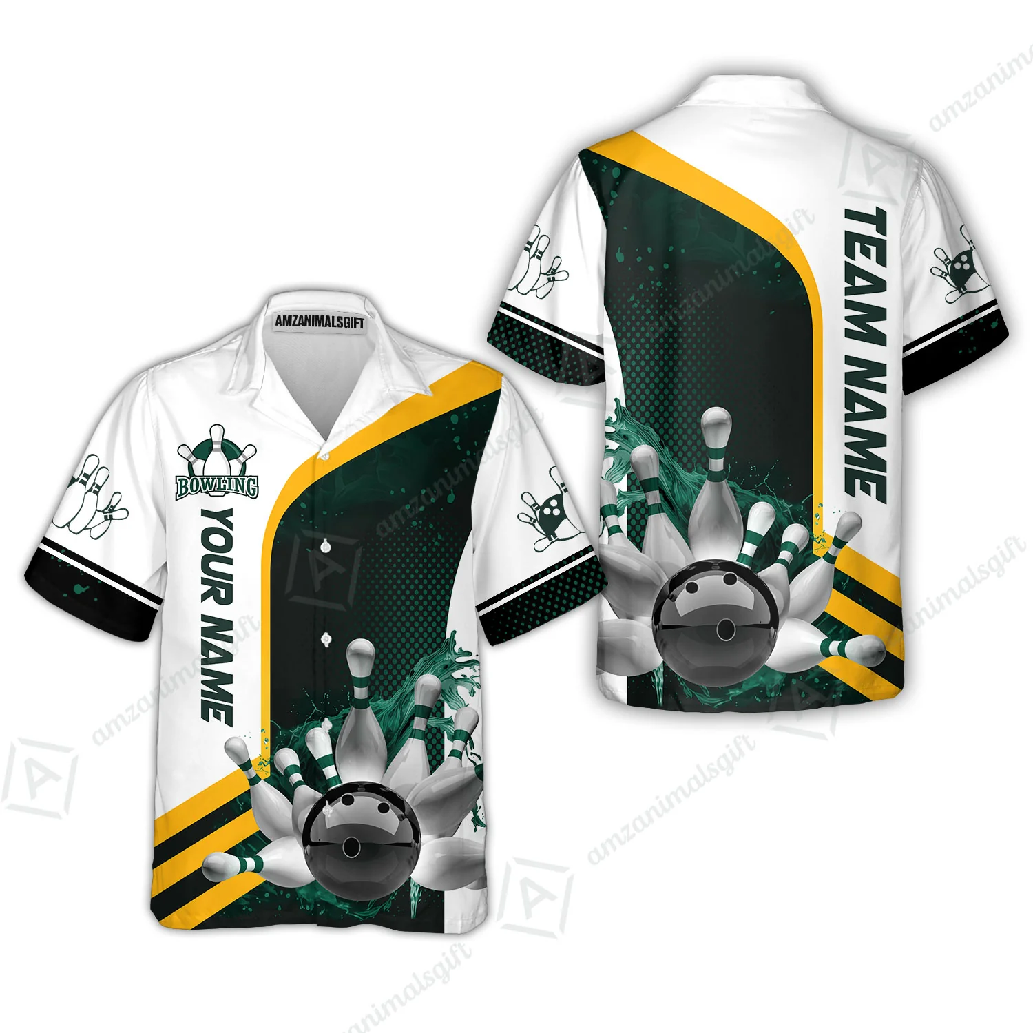 Custom Team Name Bowling Team Jersey - Custom Name Bowling Ball And Pins Water Personalized Bowling Polo Shirt - Uniform Shirt For Bowlers - Image 39