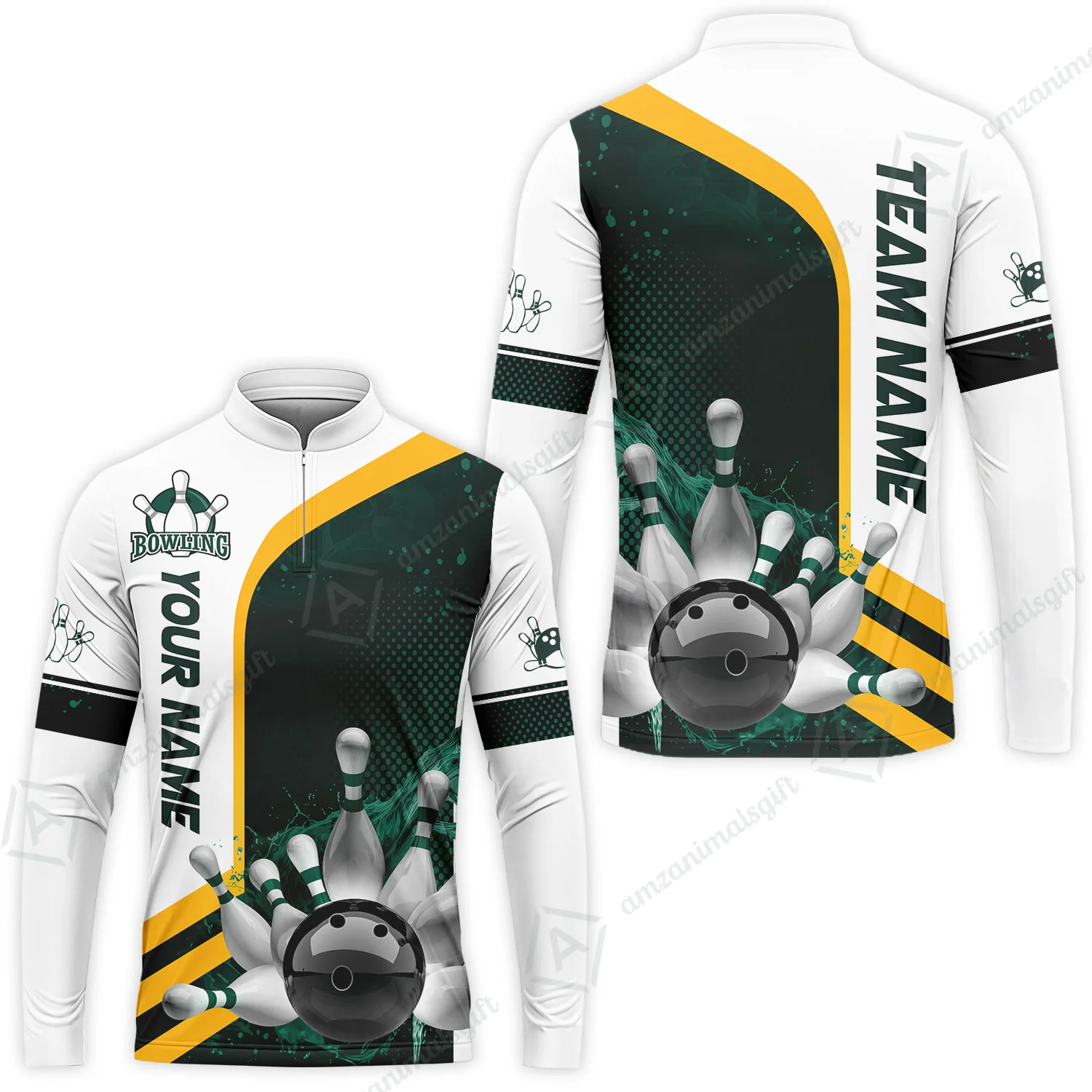 Custom Team Name Bowling Team Jersey - Custom Name Bowling Ball And Pins Water Personalized Bowling Polo Shirt - Uniform Shirt For Bowlers - Image 41