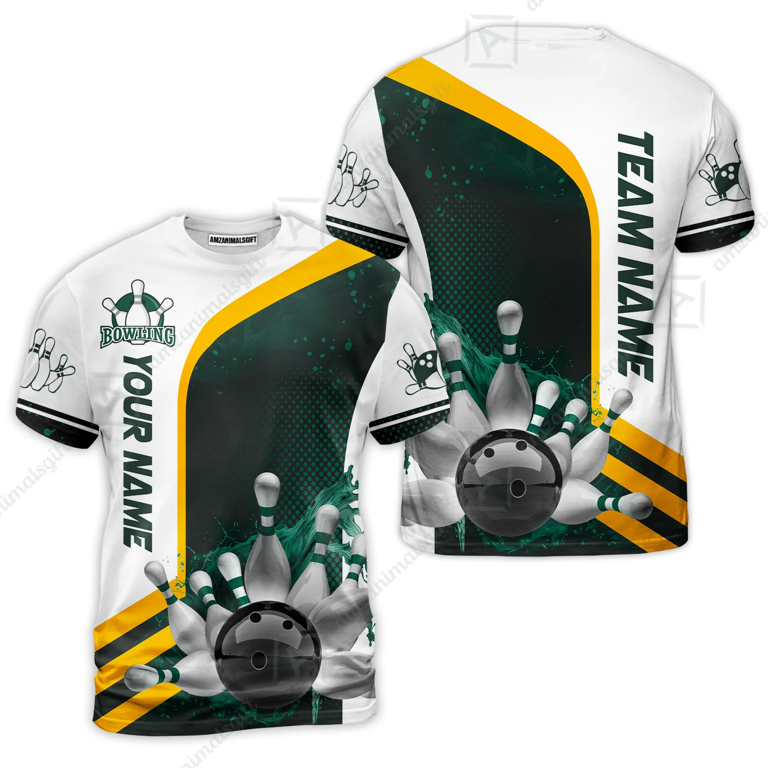 Custom Team Name Bowling Team Jersey - Custom Name Bowling Ball And Pins Water Personalized Bowling Polo Shirt - Uniform Shirt For Bowlers - Image 45