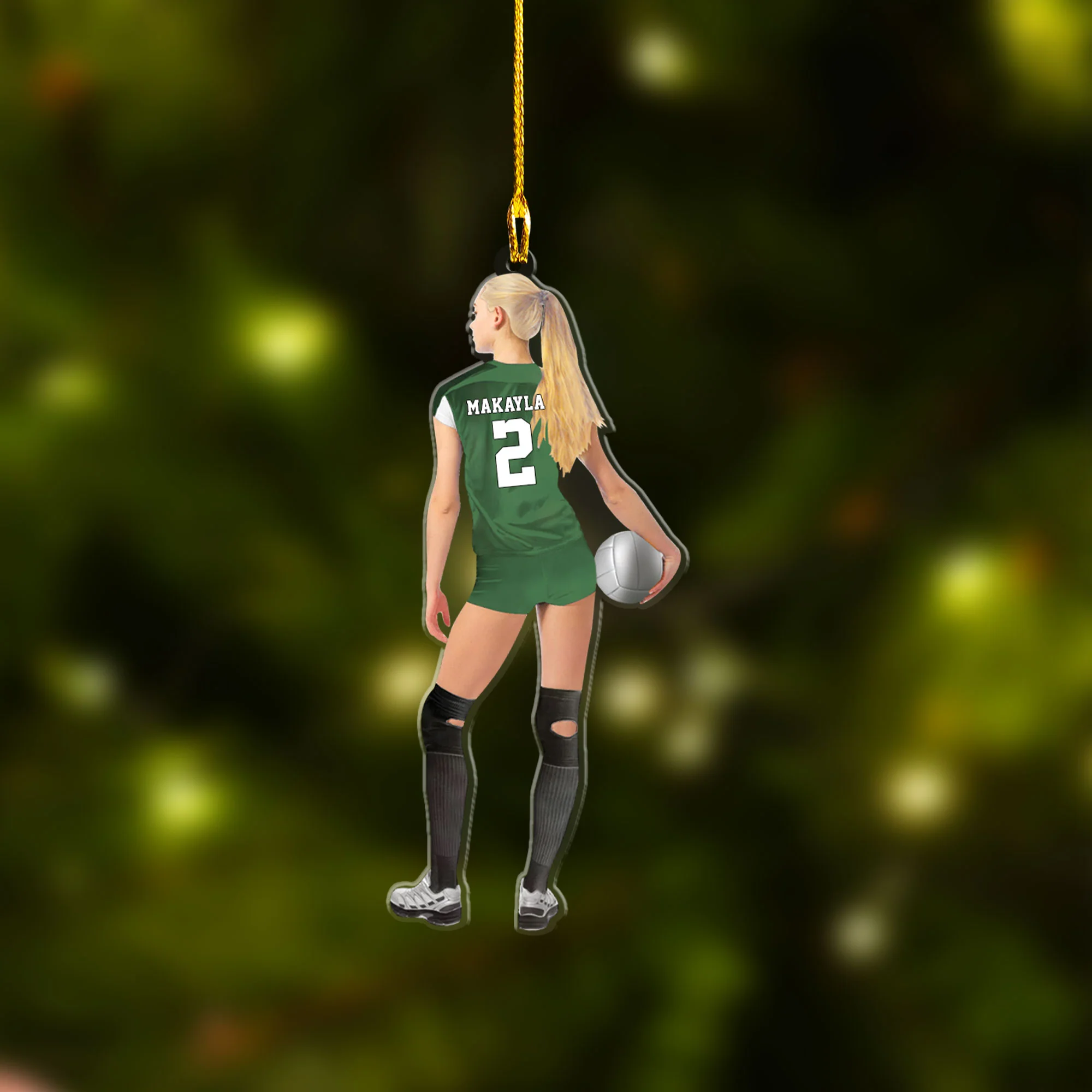 Custom Volleyball Christmas Car Ornament, Personalized Volleyball Girl Players Car Ornament For Volleyball Lover, Christmas, New Year - Image 3