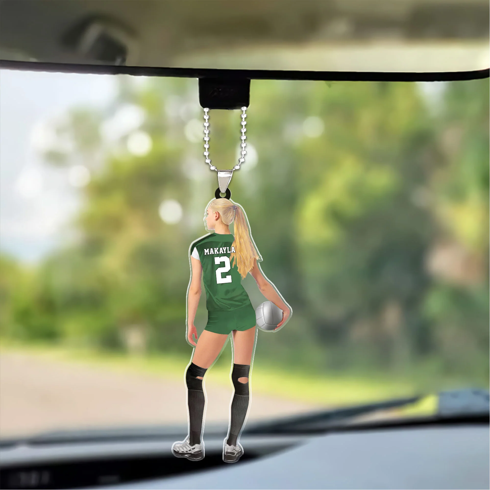 Custom Volleyball Christmas Car Ornament, Personalized Volleyball Girl Players Car Ornament For Volleyball Lover, Christmas, New Year - Image 4