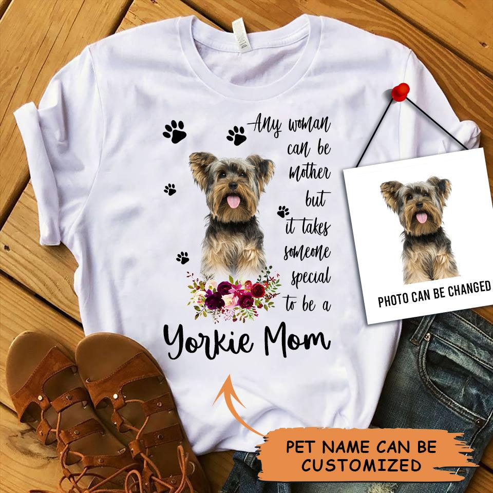 Personalized Yorkshire Terrier Yorkie Mom T Shirts, Happy Mother's Day From Yorkie For Humans, Women's Yorkie Gifts Yorkie Cute Yorkie Puppy T Shirts