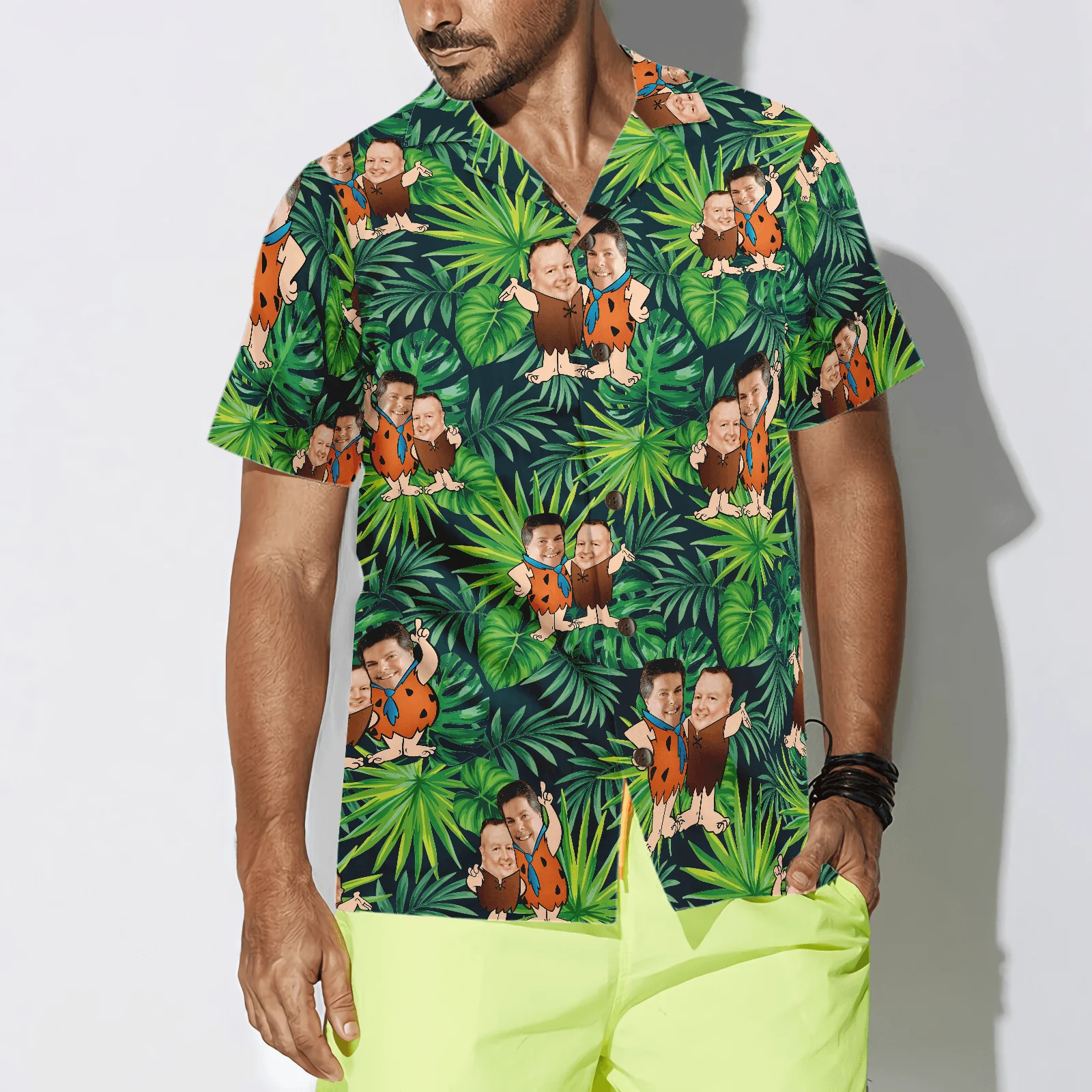 Customize Cartoon Aloha Hawaiian Shirt For Summer, Custom Photo Tropical Personalized Hawaiian Shirt For Men Women, Best Gift For Friend, Family, Team - Image 4