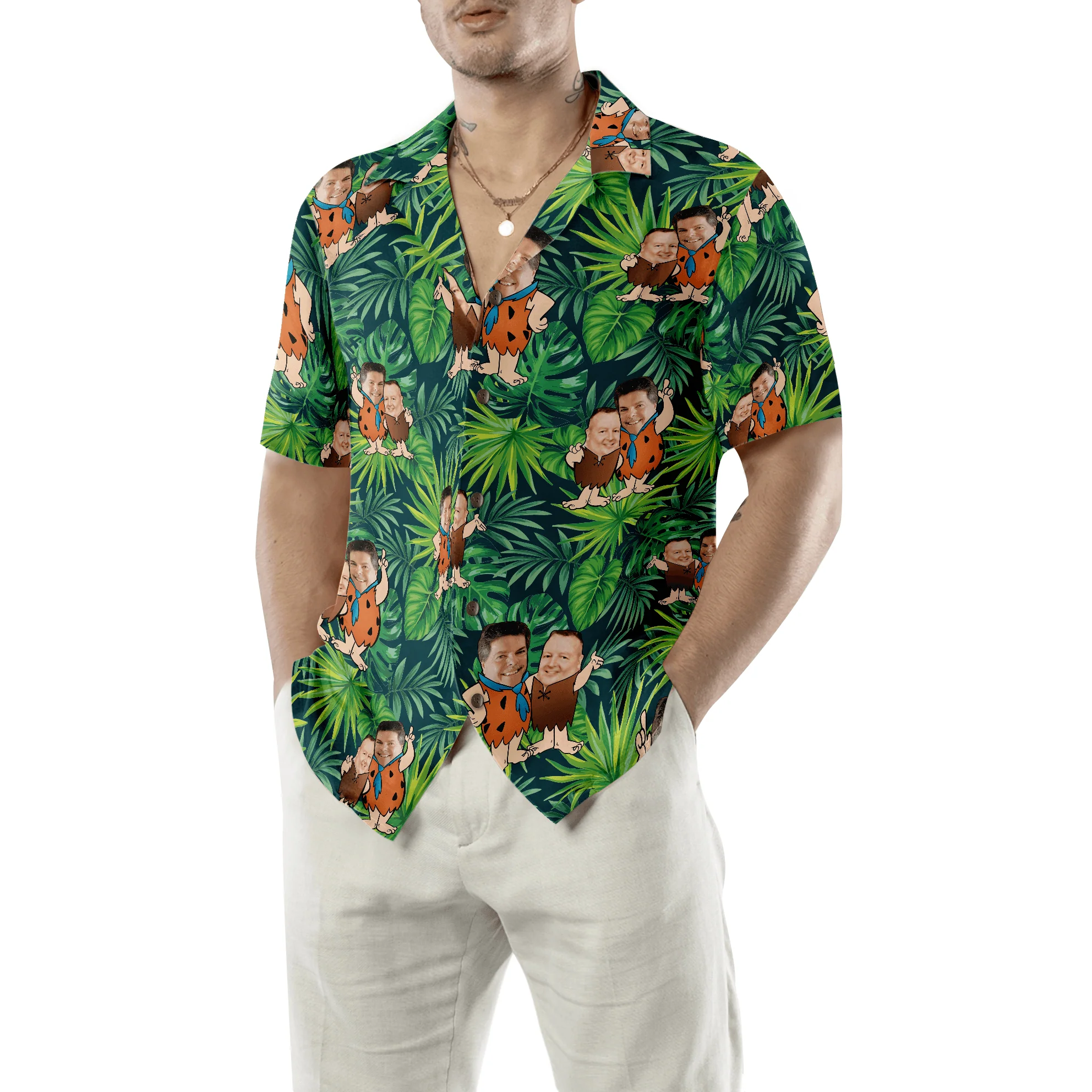 Customize Cartoon Aloha Hawaiian Shirt For Summer, Custom Photo Tropical Personalized Hawaiian Shirt For Men Women, Best Gift For Friend, Family, Team - Image 6