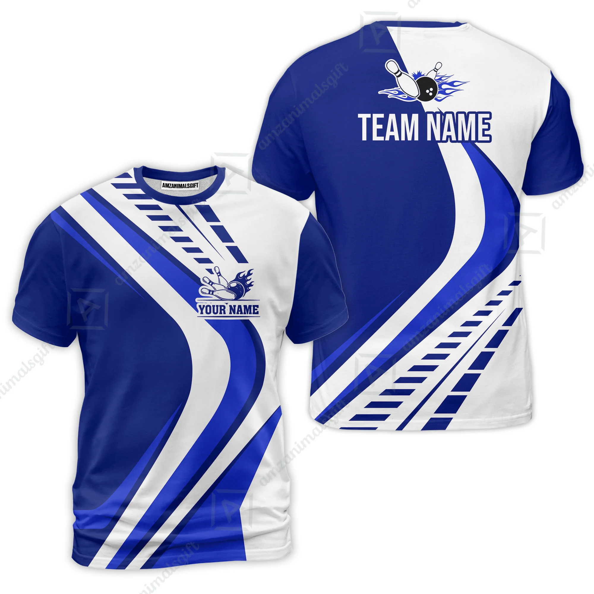 Customize Your Name, Team Name Bowling Jersey, Bowling Team Jersey Multicolor Polo Quarter-Zip Shirts, Custom Bowling Uniforms Jerseys - Image 11