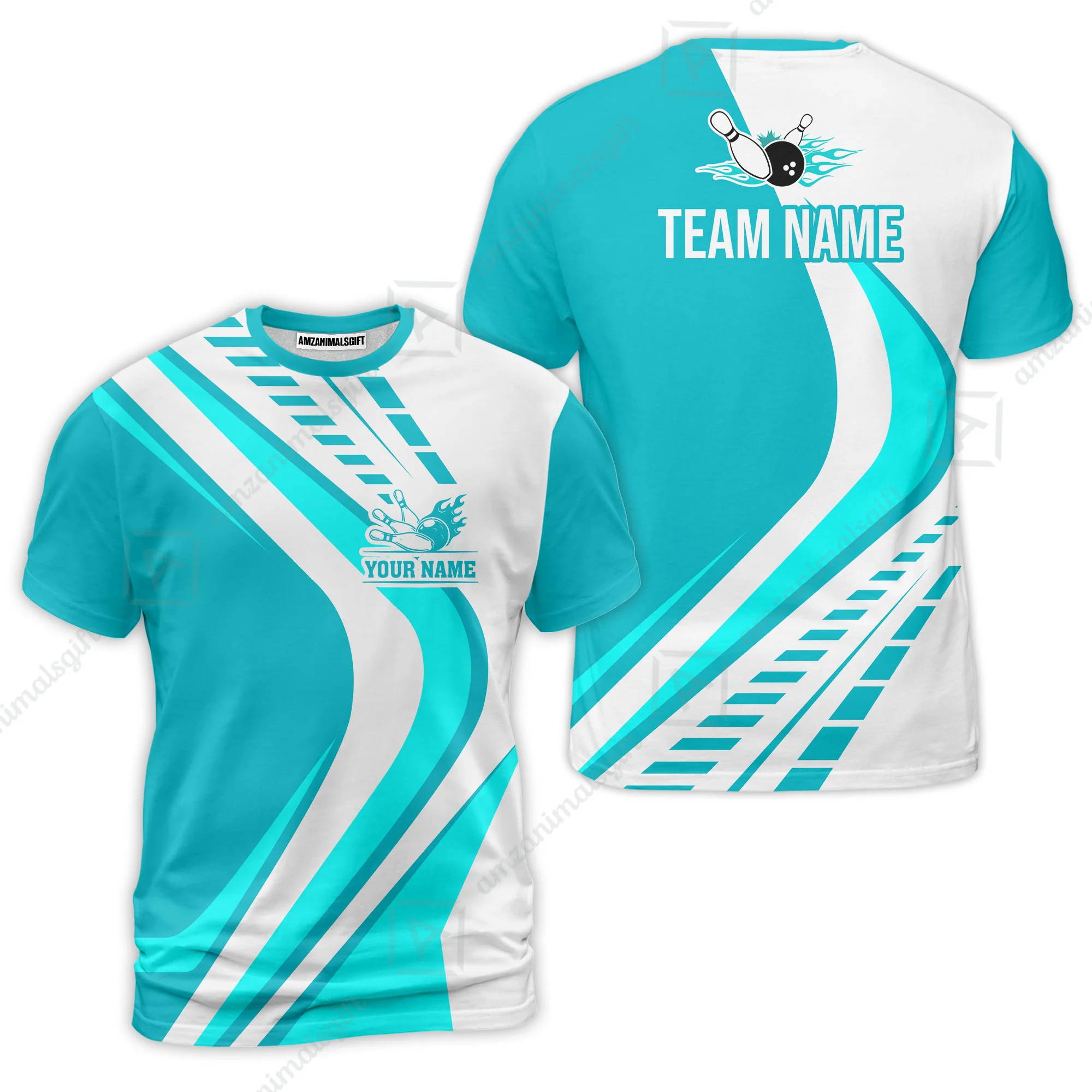 Customize Your Name, Team Name Bowling Jersey, Bowling Team Jersey Multicolor Polo Quarter-Zip Shirts, Custom Bowling Uniforms Jerseys - Image 12