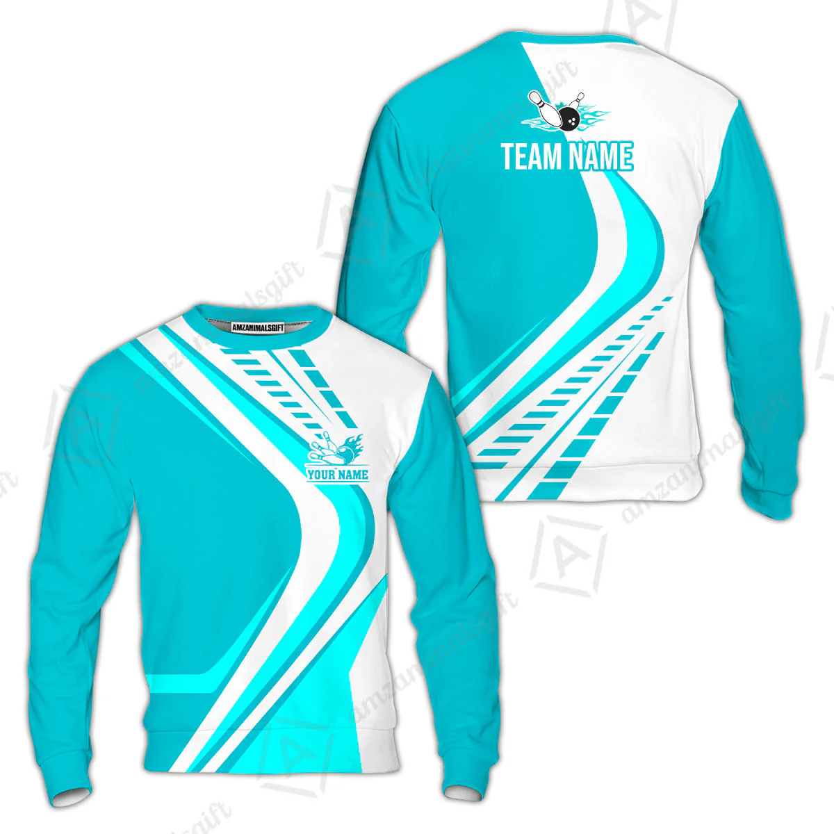 Customize Your Name, Team Name Bowling Jersey, Bowling Team Jersey Multicolor Polo Quarter-Zip Shirts, Custom Bowling Uniforms Jerseys - Image 43
