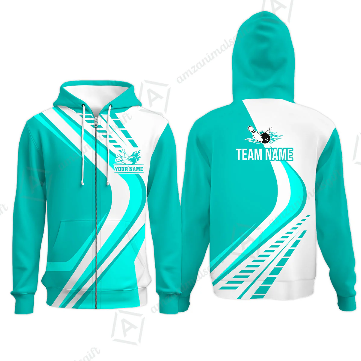 Customize Your Name, Team Name Bowling Jersey, Bowling Team Jersey Multicolor Polo Quarter-Zip Shirts, Custom Bowling Uniforms Jerseys - Image 56