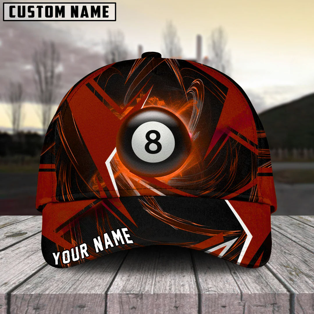 Customized Billiard Cap, Billiard Pool Ball 8 Stormeye Personalized Name 3D Hats, Best Billiard Pool Hat For Billiard Players (6 Colors) - Image 3