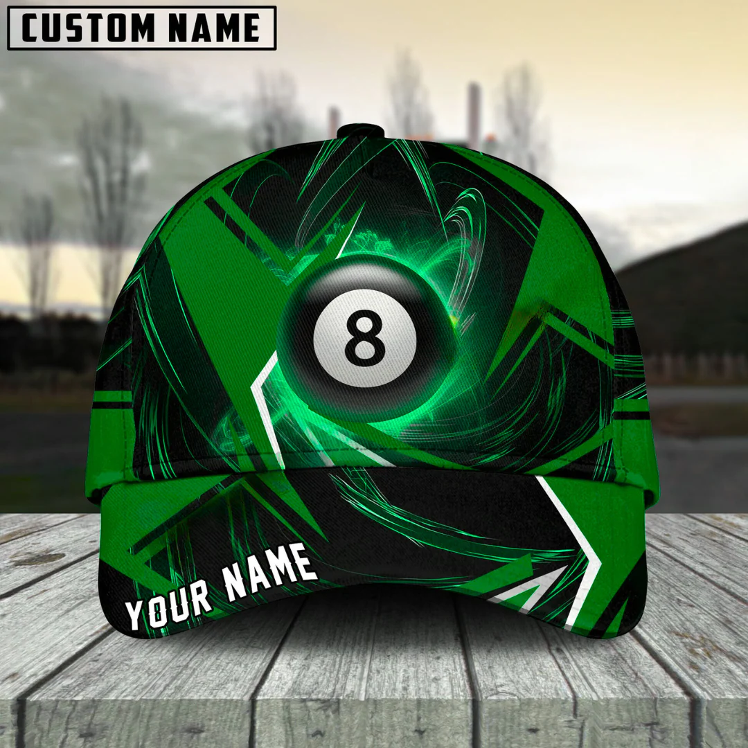 Customized Billiard Cap, Billiard Pool Ball 8 Stormeye Personalized Name 3D Hats, Best Billiard Pool Hat For Billiard Players (6 Colors) - Image 5