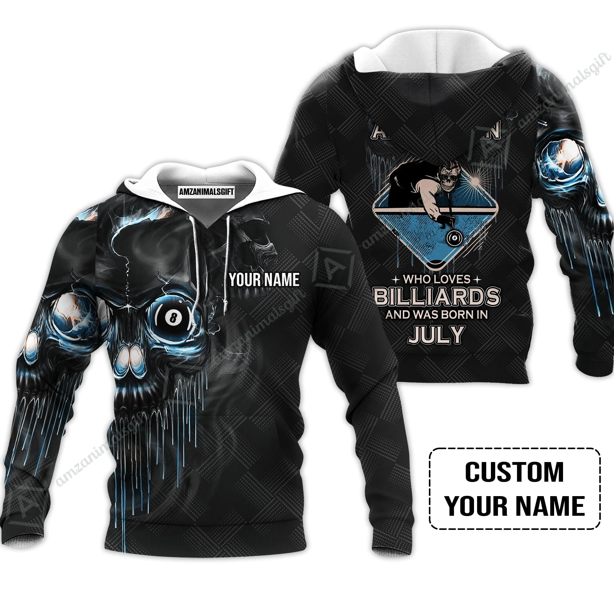 Customized Billiard Hawaiian Shirt- Pool 8 Ball Never Underestimate An Old Man And Was Born In July Personalized Hawaiian Shirt - Image 4