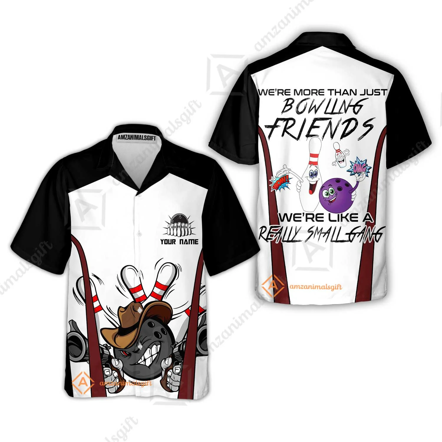 Customized Bowling Friends Polo Shirt, Really Small Gang Funny Bowling Team Polo Shirt, Perfect Outfit For Bowlers - Image 7