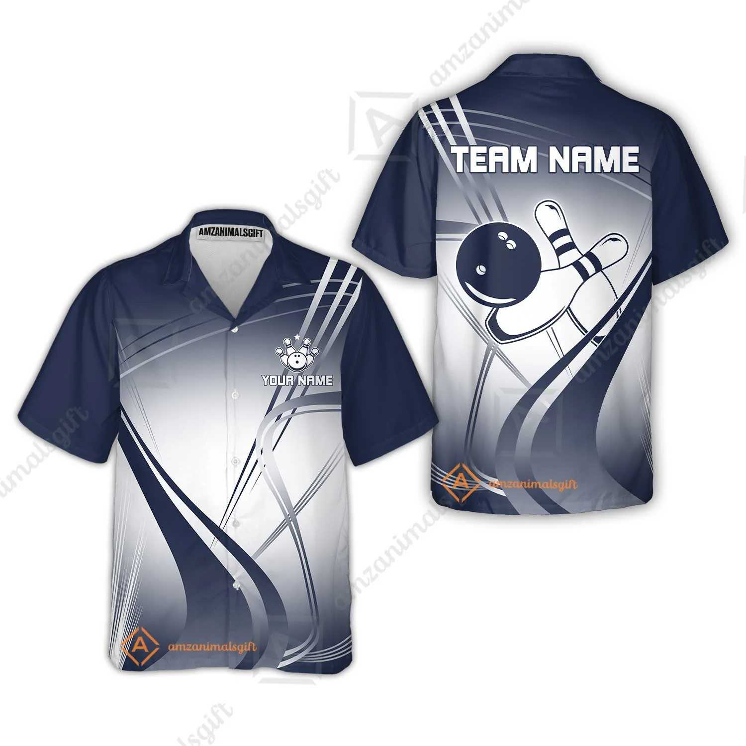 Customized Bowling Hawaiian Shirt, Custom Bowling Uniform Hawaiian Shirt, Multicolor Team Style Jersey for Bowlers - Image 4