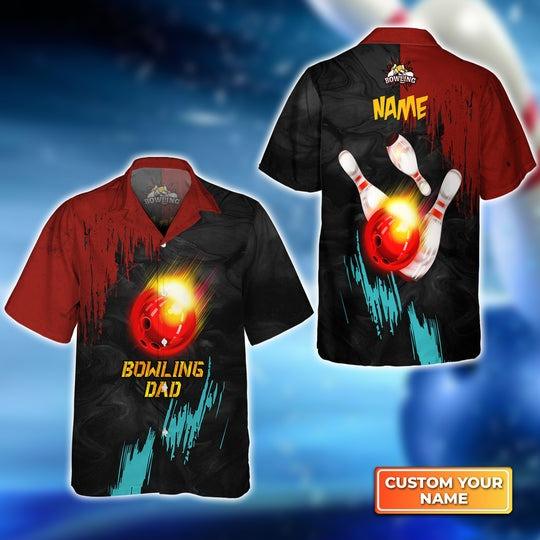 Customized Bowling Hawaiian Shirts, Bowling Dad Personalized Aloha Shirts Meaningful Gift For Dad - Gift For Bowling Lovers, Bowling Players