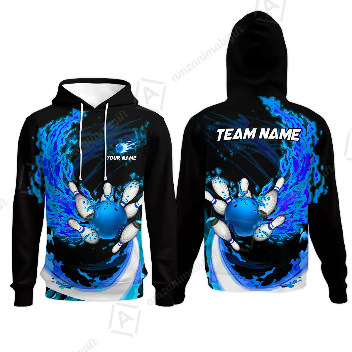 Customized Bowling Polo Team Jerseys, Breath Of Fire Bowling And Pins Multicolor Option Customized Name And Team Name For Bowling Team - Image 41