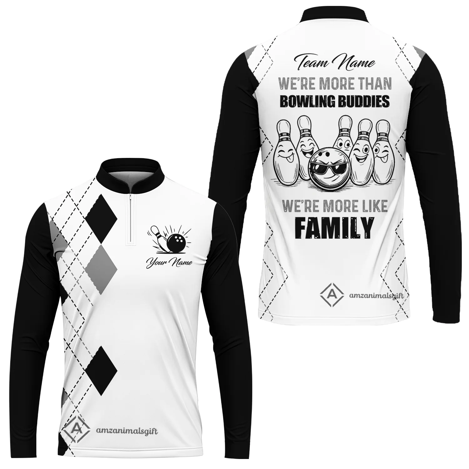 Customized Bowling Team Jersey, We're More Than Bowling Buddies, We're More Like Family Bowling Team Shirt - Image 17