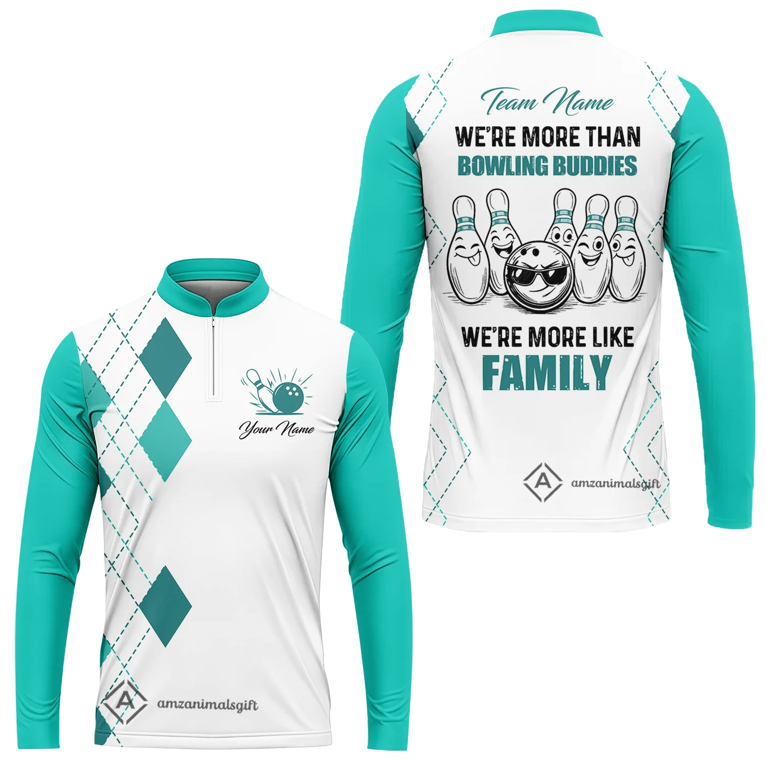 Customized Bowling Team Jersey, We're More Than Bowling Buddies, We're More Like Family Bowling Team Shirt - Image 21