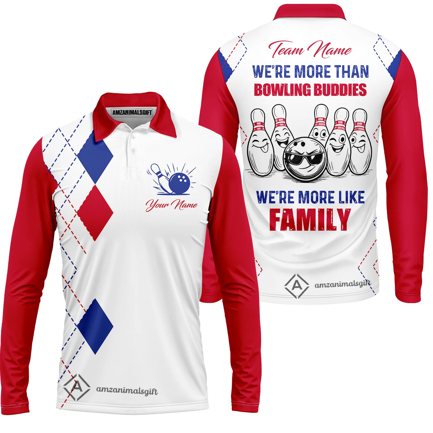 Customized Bowling Team Jersey, We're More Than Bowling Buddies, We're More Like Family Bowling Team Shirt - Image 25
