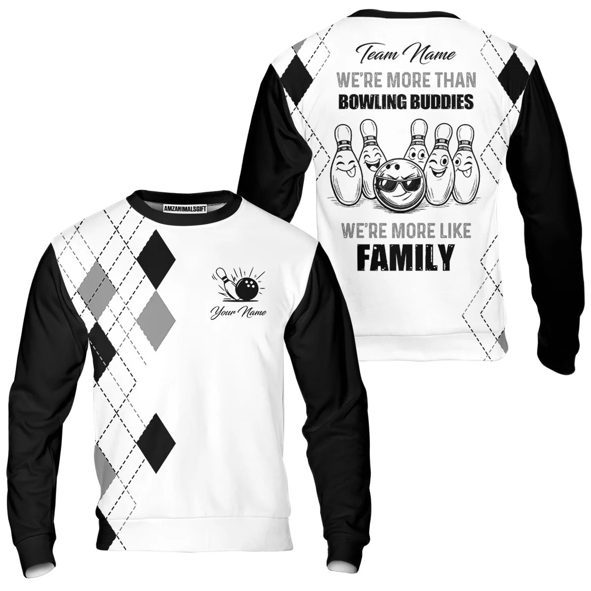 Customized Bowling Team Jersey, We're More Than Bowling Buddies, We're More Like Family Bowling Team Shirt - Image 29