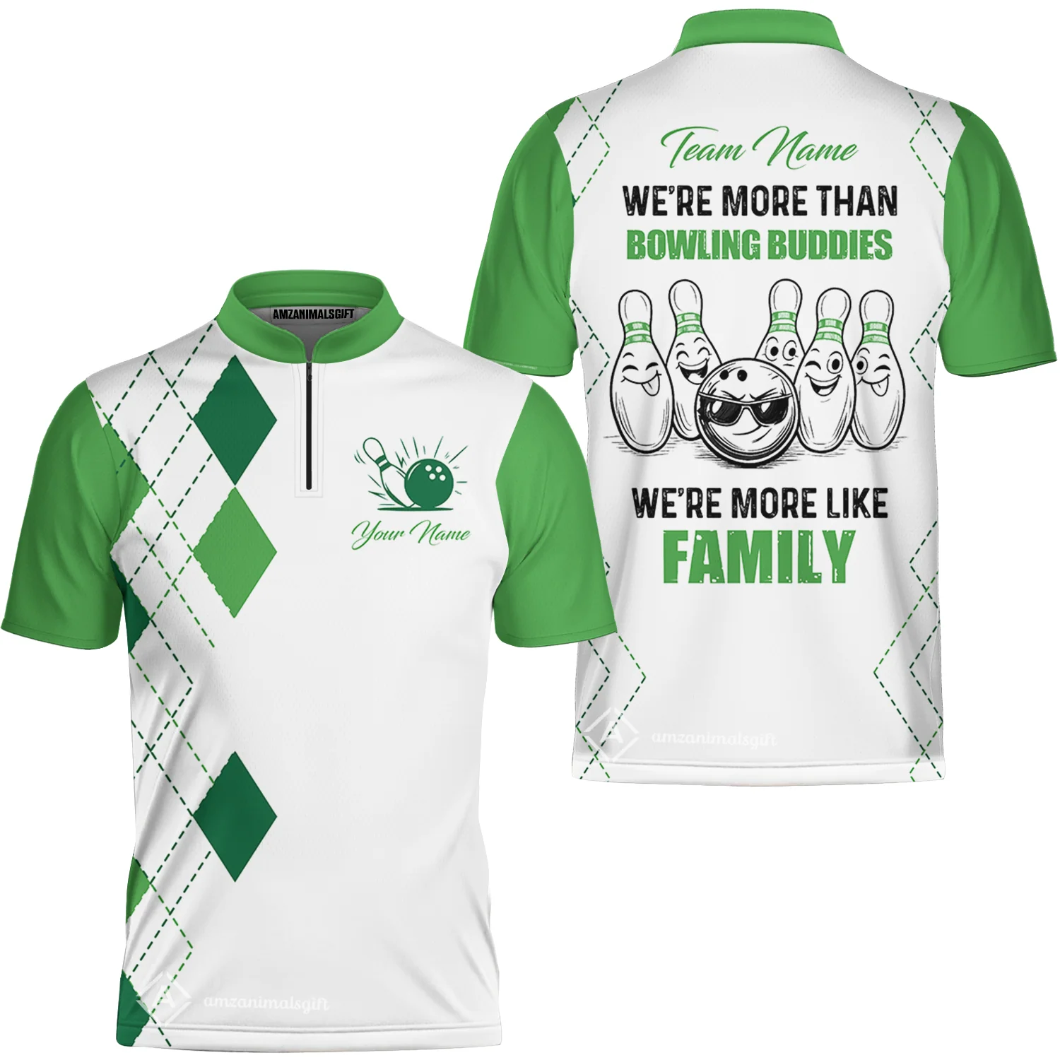 Customized Bowling Team Jersey, We're More Than Bowling Buddies, We're More Like Family Bowling Team Shirt - Image 3