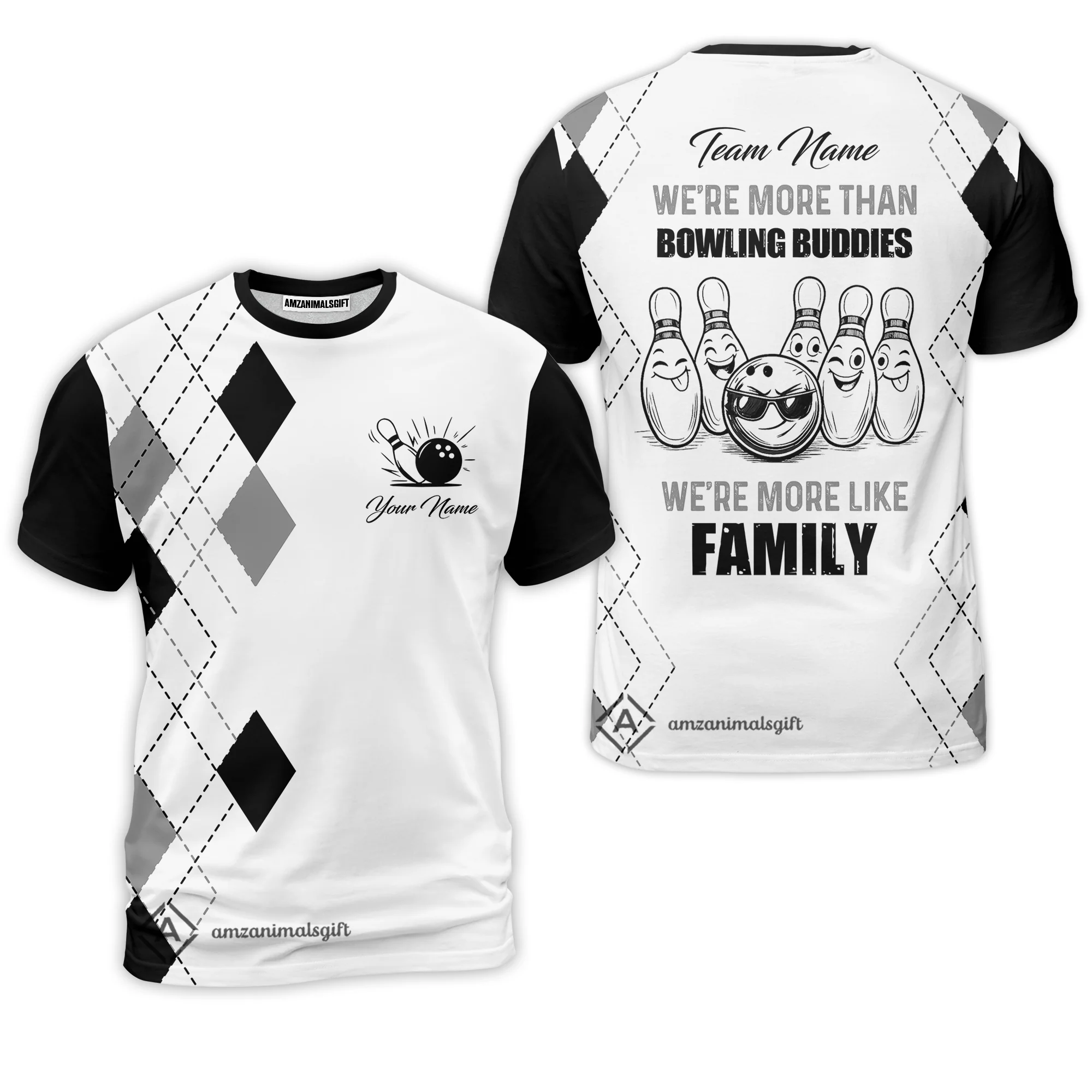 Customized Bowling Team Jersey, We're More Than Bowling Buddies, We're More Like Family Bowling Team Shirt - Image 34