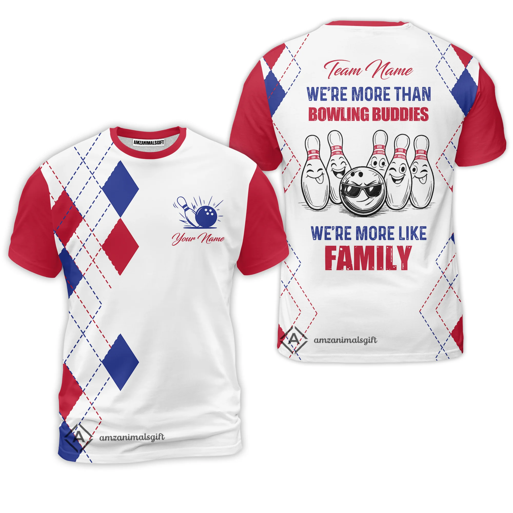 Customized Bowling Team Jersey, We're More Than Bowling Buddies, We're More Like Family Bowling Team Shirt - Image 37