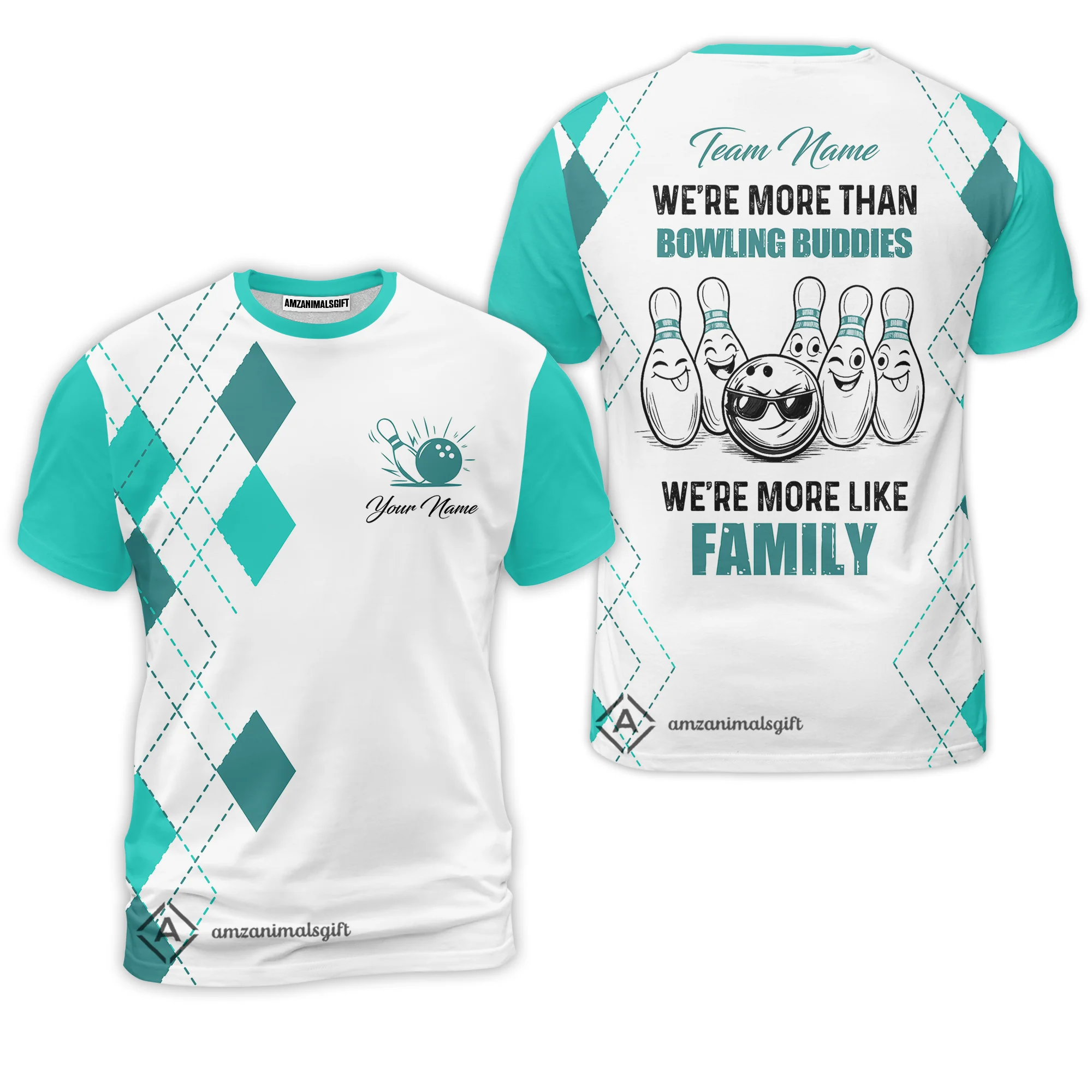 Customized Bowling Team Jersey, We're More Than Bowling Buddies, We're More Like Family Bowling Team Shirt - Image 38