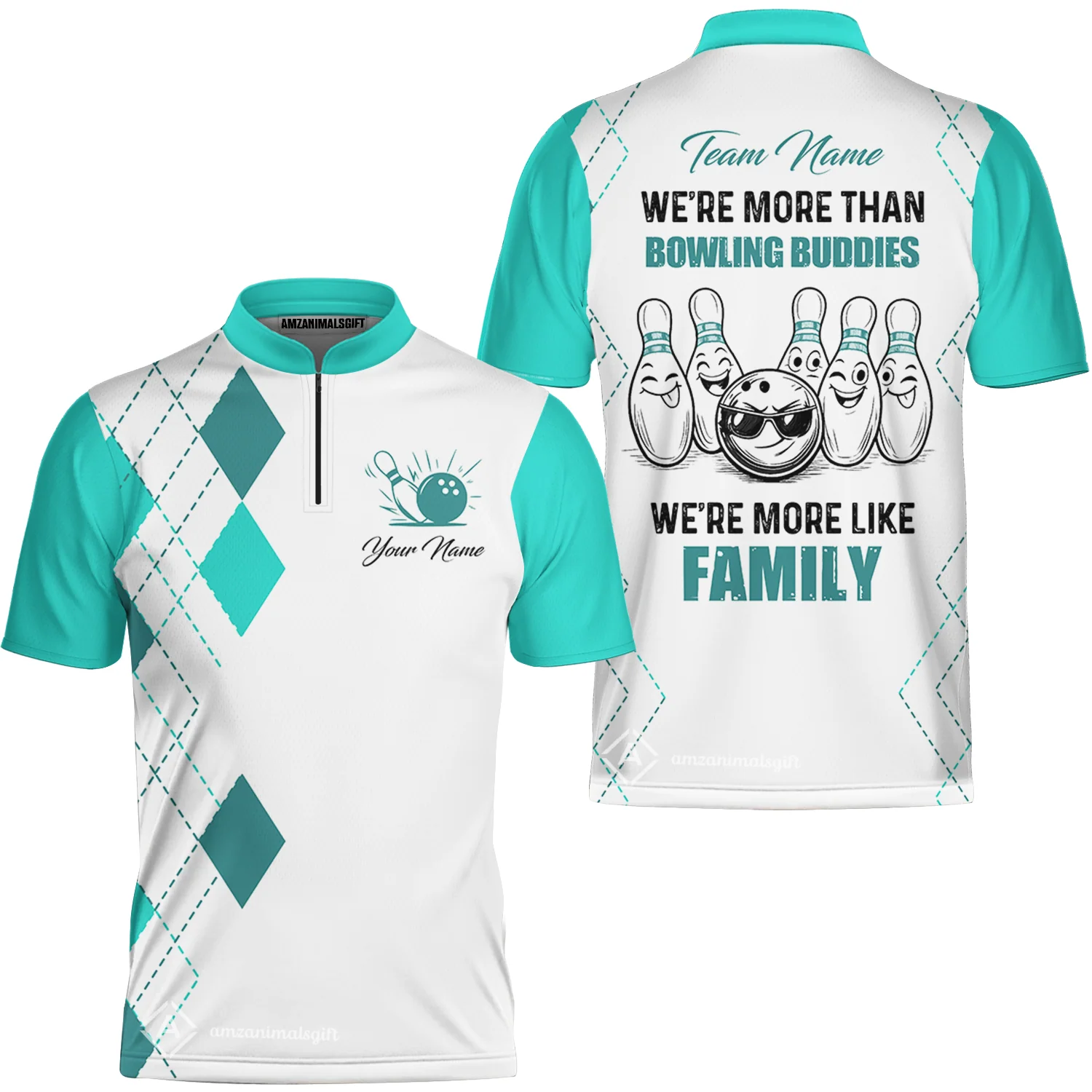 Customized Bowling Team Jersey, We're More Than Bowling Buddies, We're More Like Family Bowling Team Shirt - Image 4