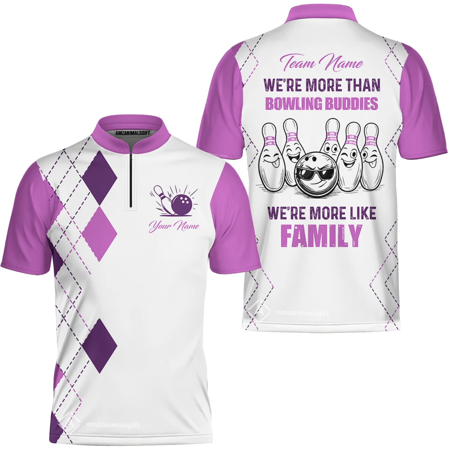 Customized Bowling Team Jersey, We're More Than Bowling Buddies, We're More Like Family Bowling Team Shirt - Image 5