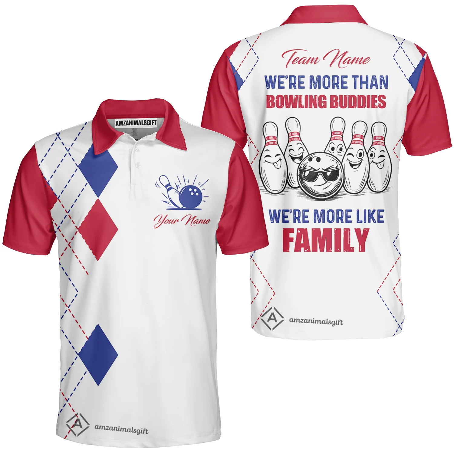 Customized Bowling Team Jersey, We're More Than Bowling Buddies, We're More Like Family Bowling Team Shirt - Image 6