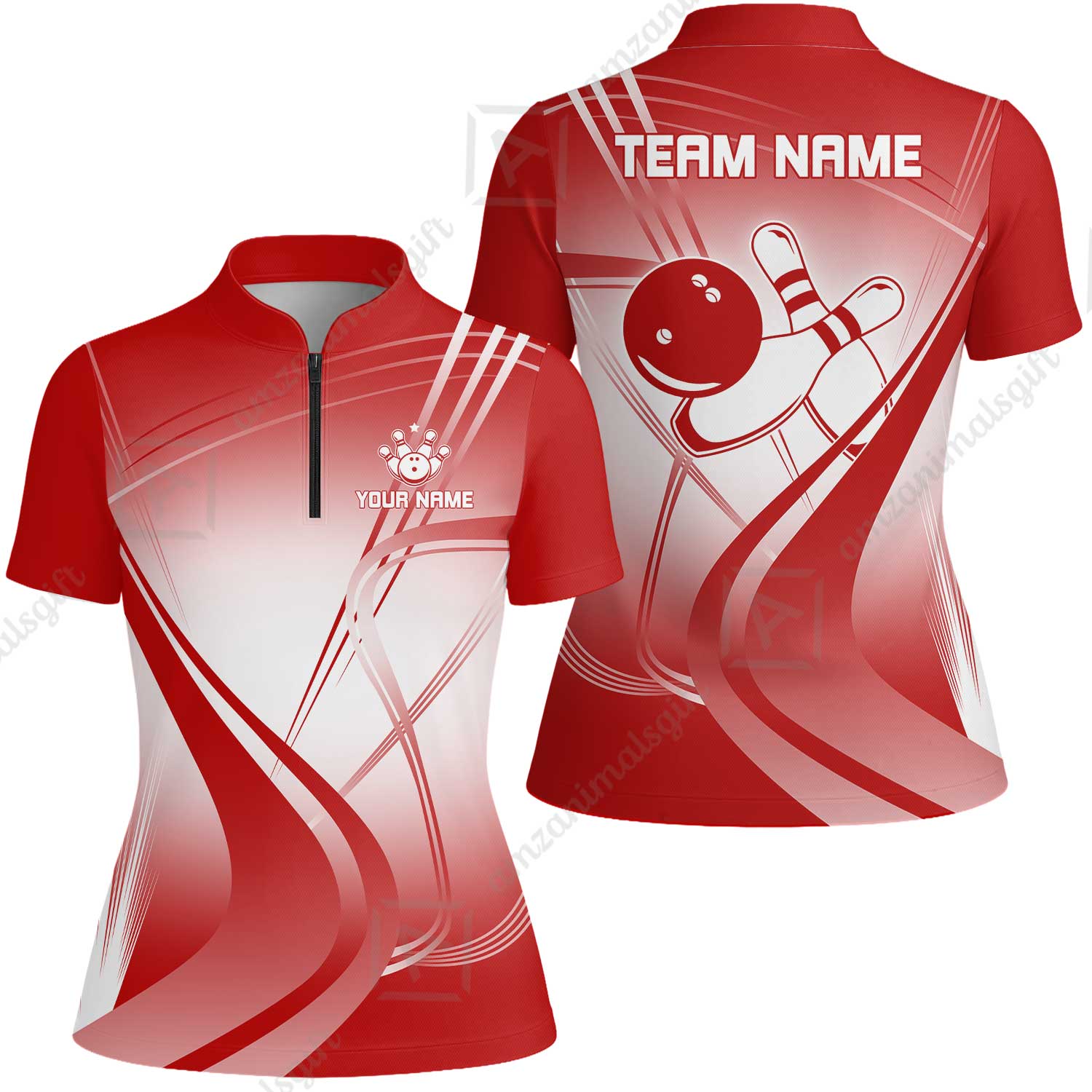 Customized Bowling Women Jersey Shirt, Custom Bowling Uniform Women Jersey Shirt, Multicolor Team Style Jersey for Bowlers - Image 2