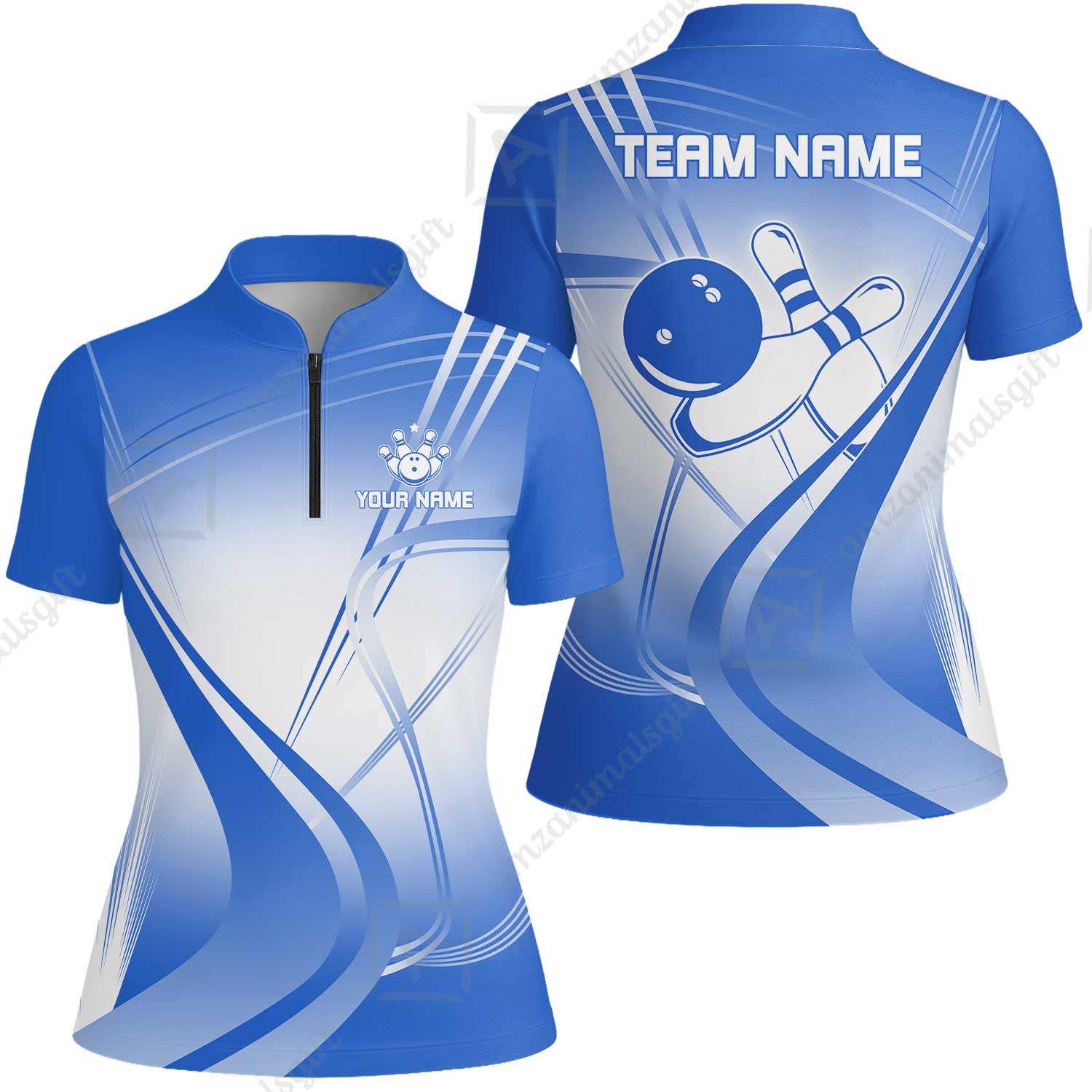 Customized Bowling Women Jersey Shirt, Custom Bowling Uniform Women Jersey Shirt, Multicolor Team Style Jersey for Bowlers - Image 3
