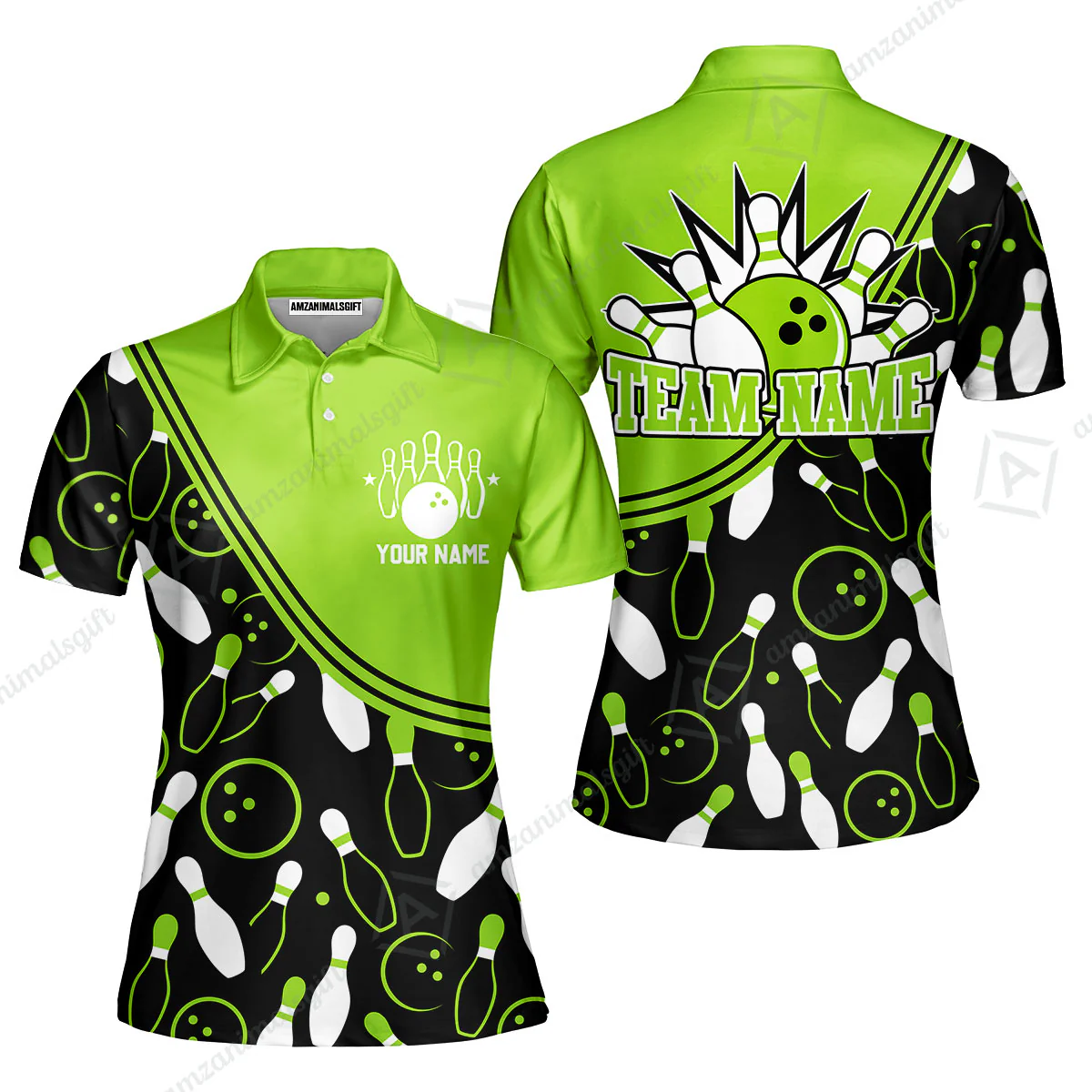 Customized Bowling Women Polo Shirt, Bowling Multicolor Custom Team Bowling Uniform Women Polo Shirt Jersey for Bowlers - Image 3