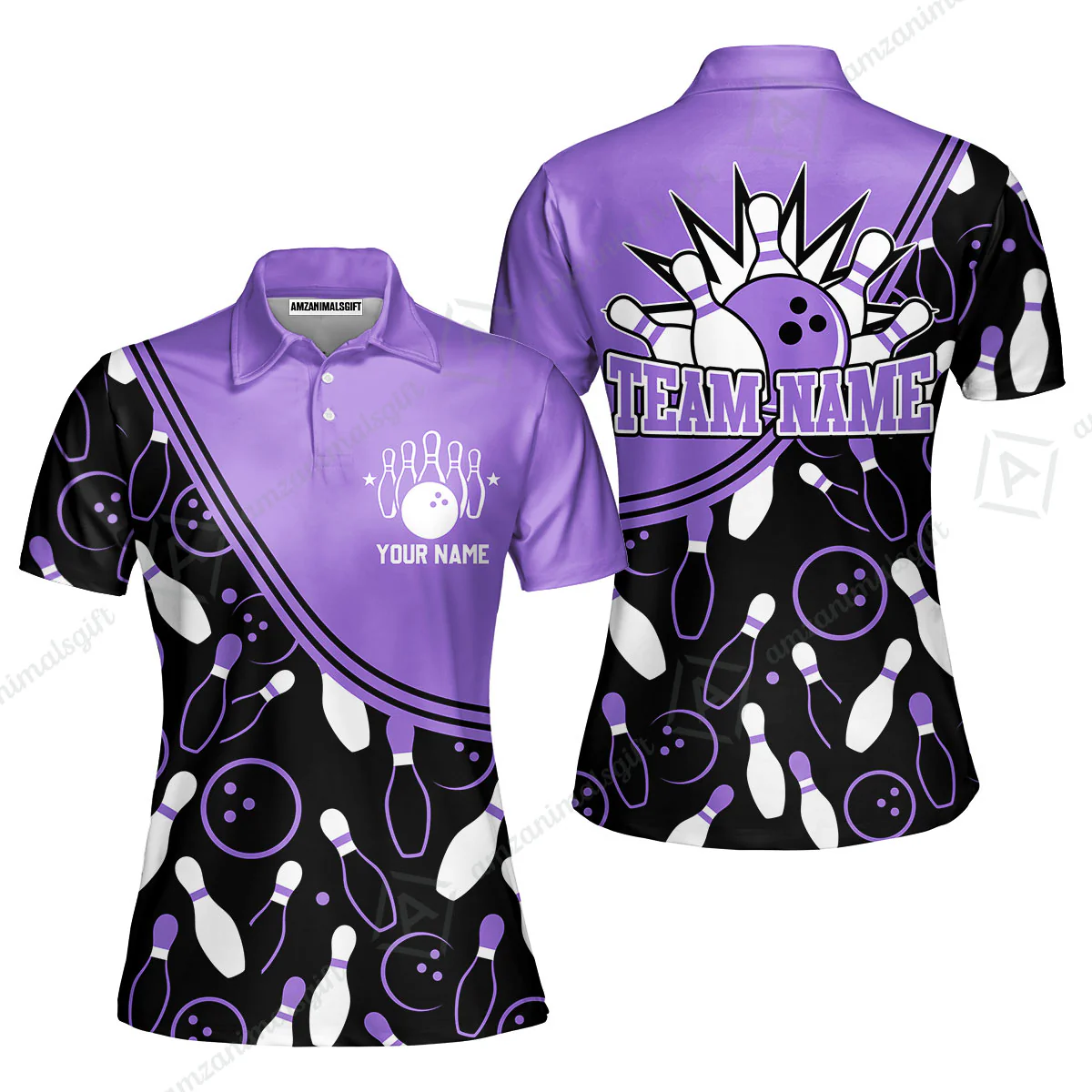 Customized Bowling Women Polo Shirt, Bowling Multicolor Custom Team Bowling Uniform Women Polo Shirt Jersey for Bowlers - Image 4