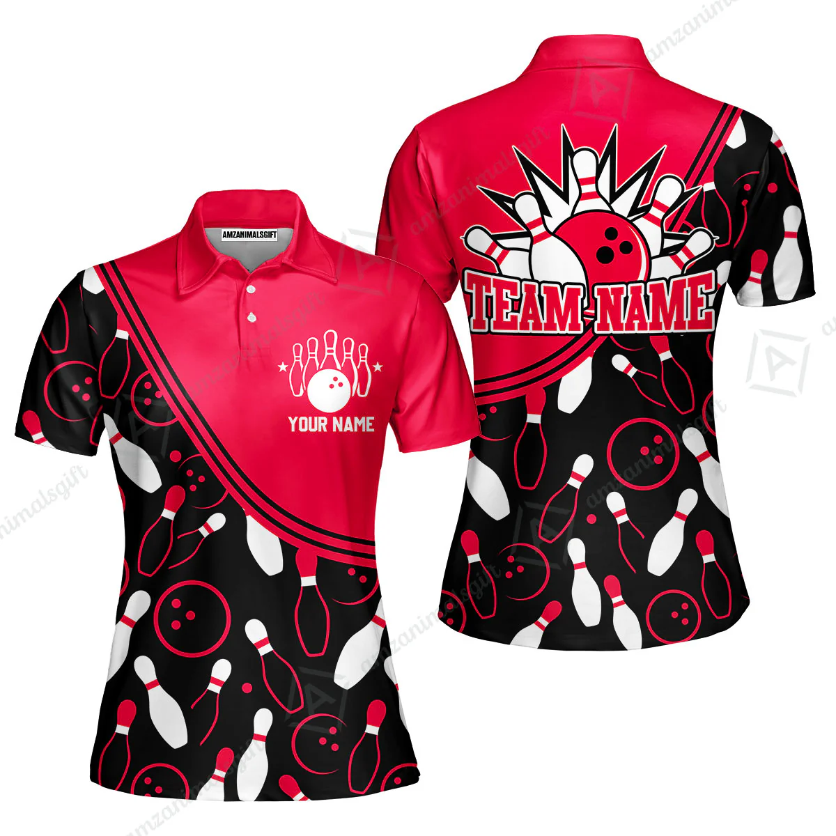 Customized Bowling Women Polo Shirt, Bowling Multicolor Custom Team Bowling Uniform Women Polo Shirt Jersey for Bowlers - Image 5
